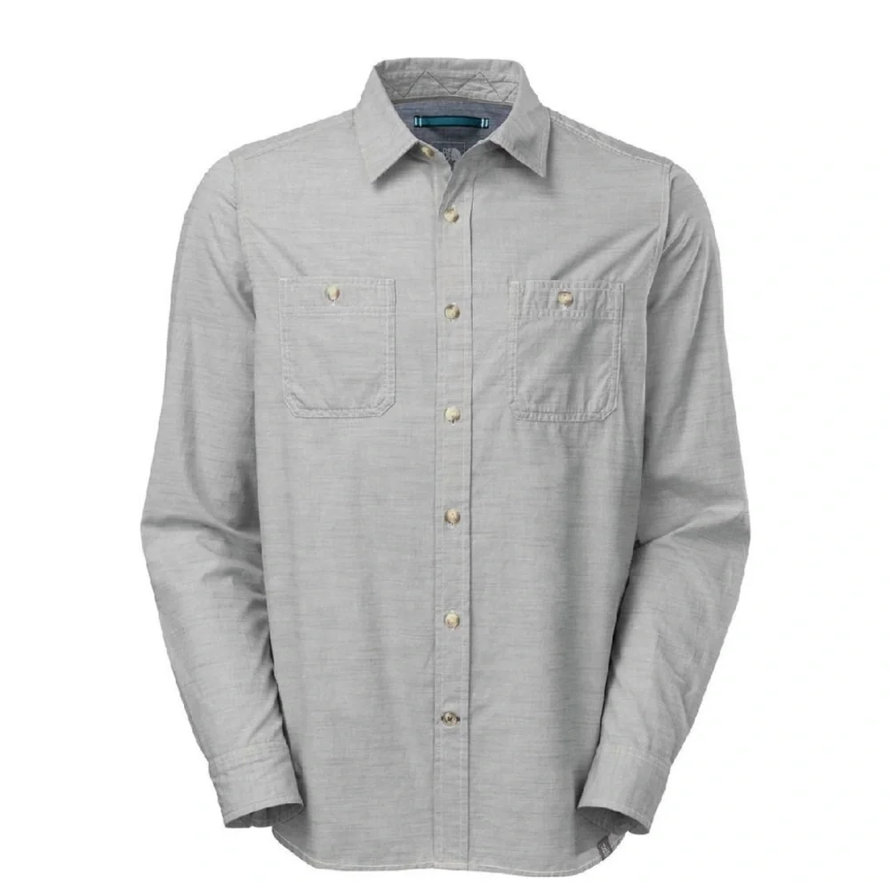 THE NORTH‎ FACE Montgomery Long Sleeve Button Up Shirt Mens Medium Gray